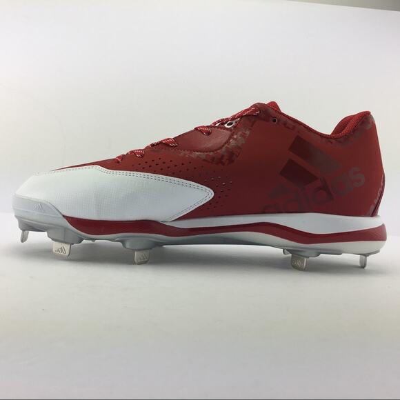 Adidas Red Football Shoes Metal Cleats Ortholite Insoles Mens Size 13 main image 8